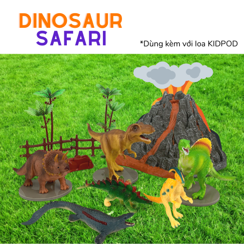 Đồ chơi khủng long KIDPOD Dinosaur Safari nhiều nhân vật Set lớn