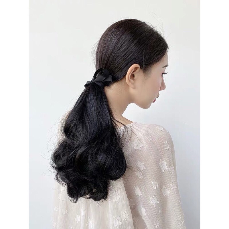 Tóc giả nữ buộc💖tóc giả cột xoăn 28cm sang chảnh
