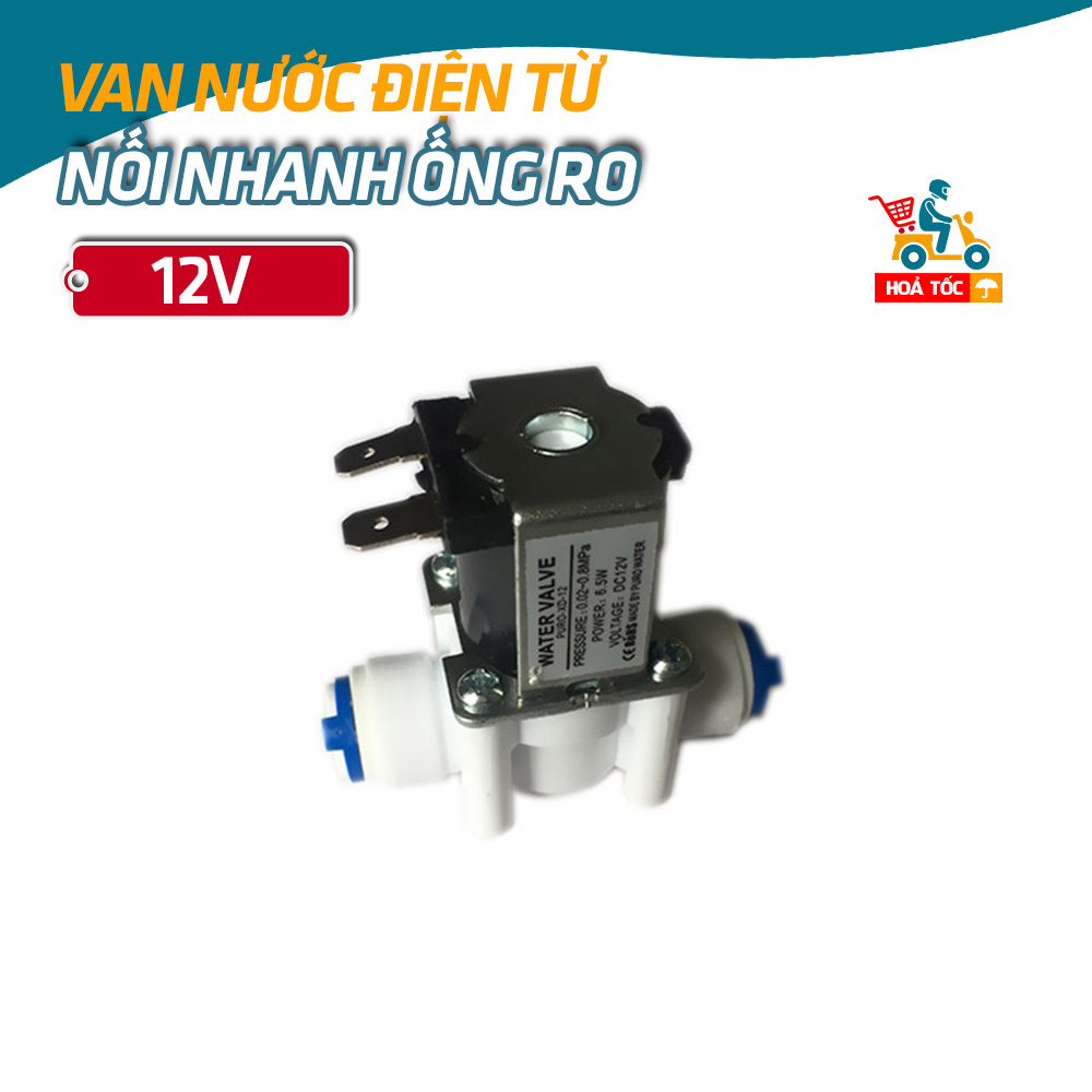 Van nước điện từ ro 12v ống 10mm 6.5mm
