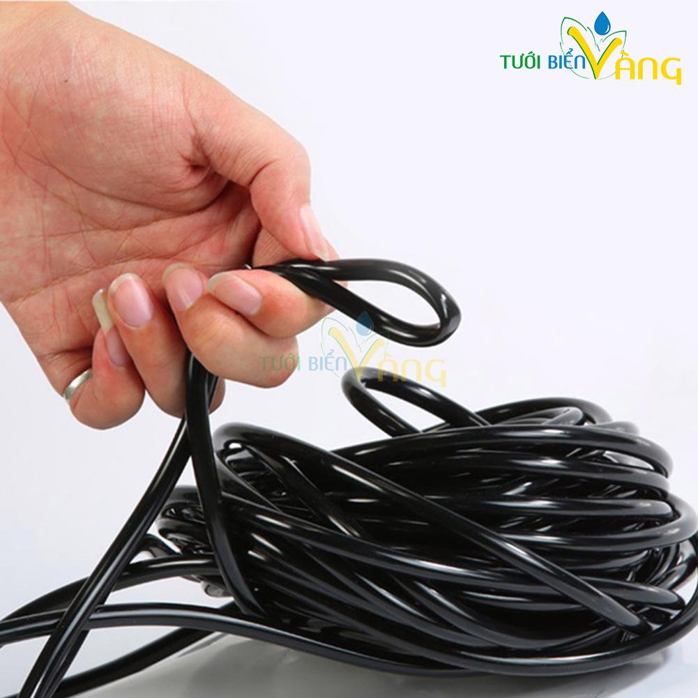 Ống 6mm dẻo màu đen hàng NK đẹp - cuộn 50 mét