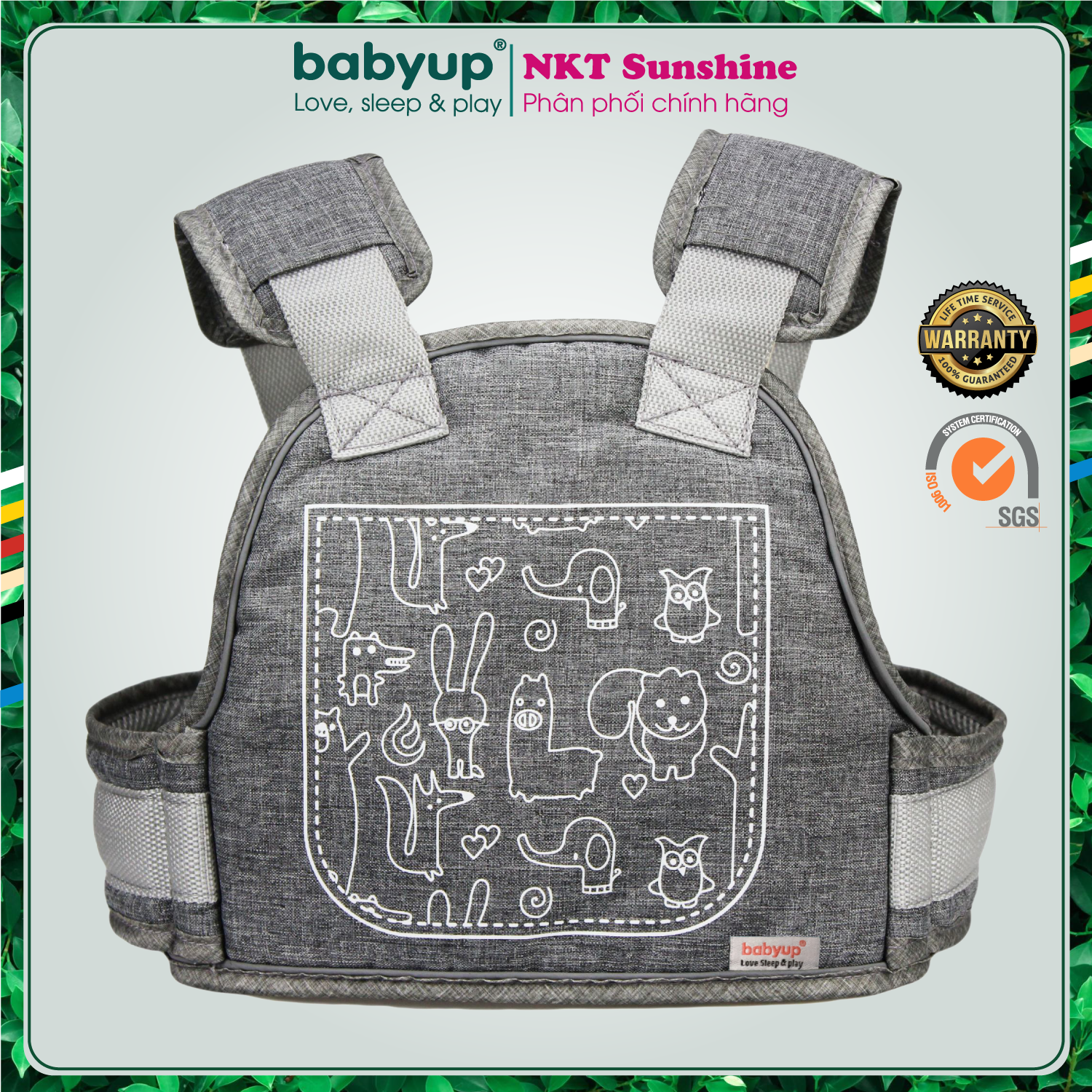 Đai đi xe máy cho bé cao cấp Babyup - Đai đi giữ an toàn cho bé từ 1 đến 10 tuổi ngồi trước và ngồi sau xe. Đai an toàn cho bé ngồi xe máy