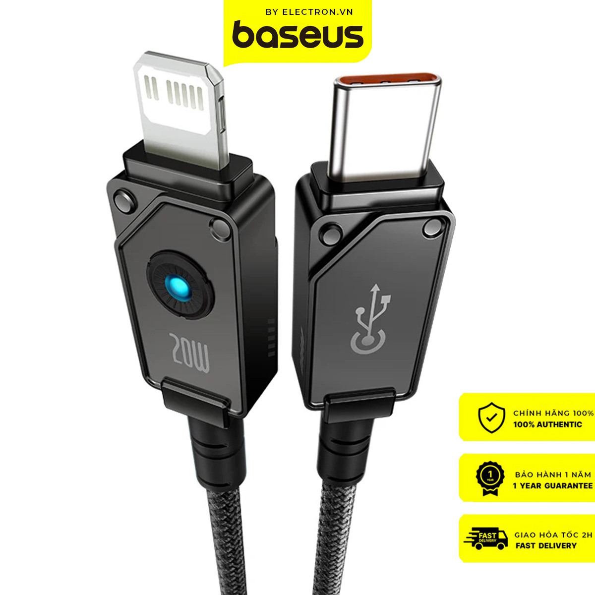 Cáp sạc nhanh cho i.p baseus unbreakable series type-c to l.i.g.h.t.n.i.n.g pd 20w