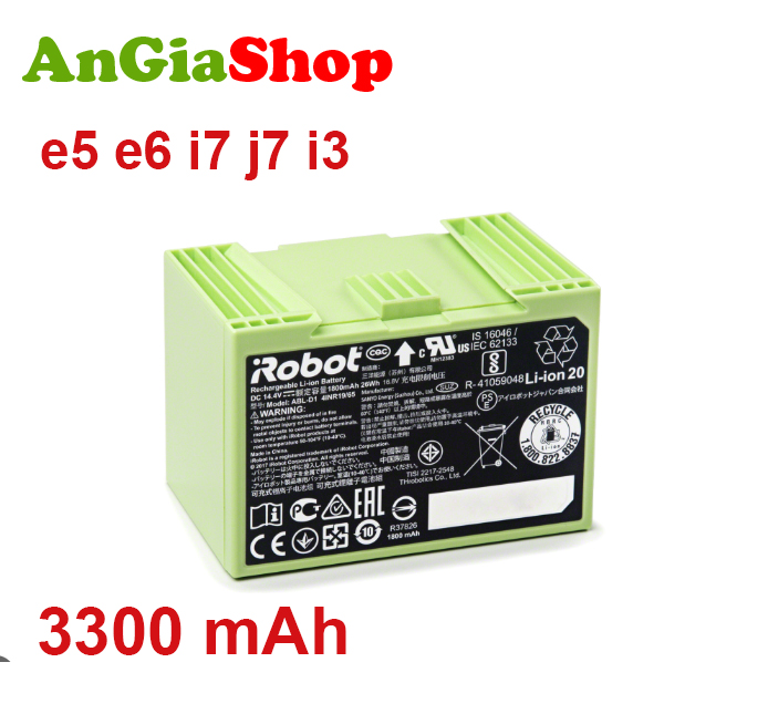 Pin irobot roomba chính hãng e5 e6 i3+ i7+ j7+ dung lượng cao 3300mah