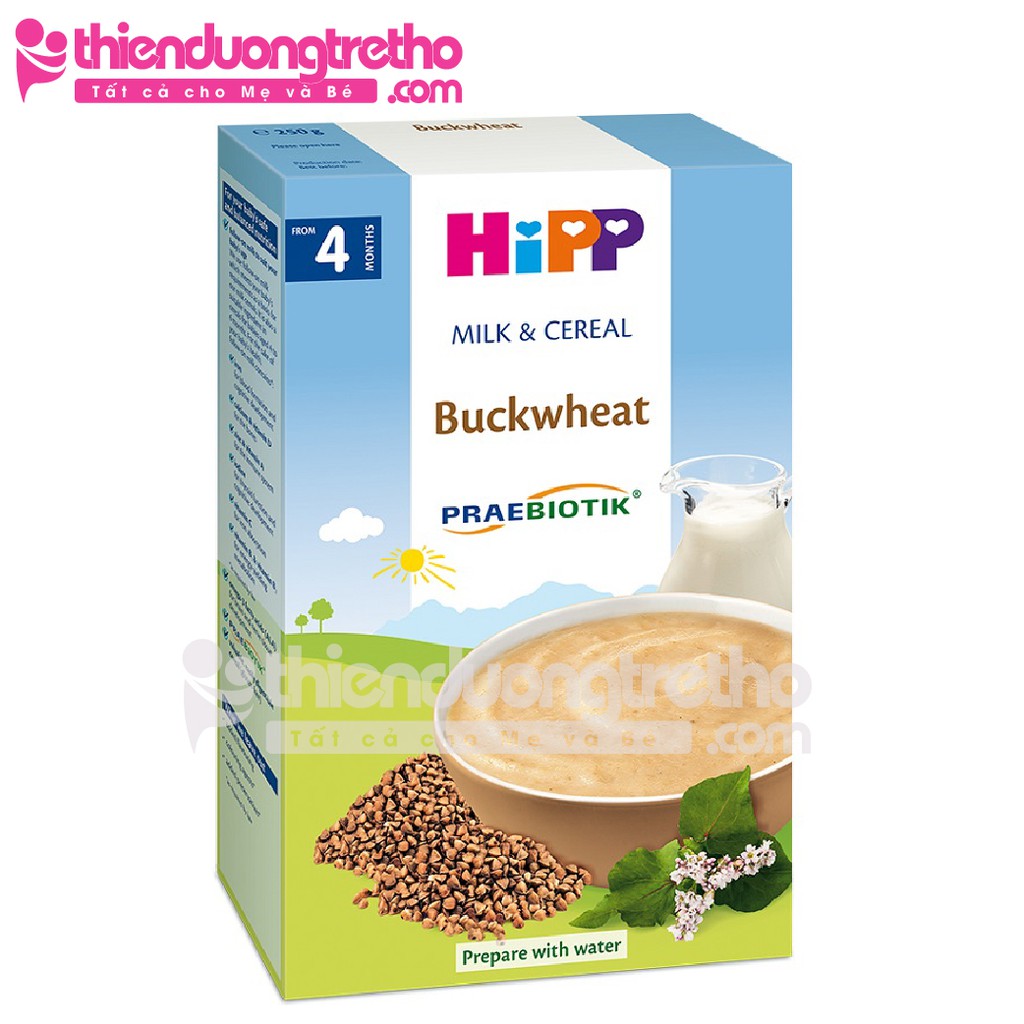Bột ăn dặm hipp kiều mạch 250g cho bé từ 4 tháng