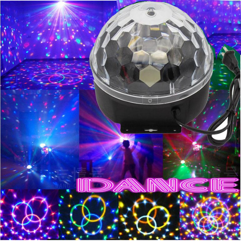 [HCM]Đèn Led cầu USB - Đèn Led Vũ Trường Hình Quả Cầu Cảm Biến Theo Điệu Nhạc - Đèn Cầu Led Usb 7 Màu Cao Cấp Hiện Đại Thiết Kế Led 7 Màu Xoay Có Nhạc Usb