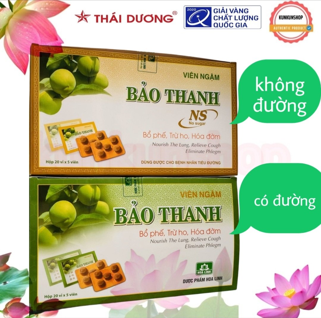 HCM Viên ngậm Bảo Thanh hộp 20 vỉ x 5 viên Dược Phẩm Hoa Linh