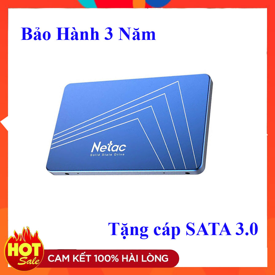 Ổ cứng SSD Netac 512GB 256GB 128GG SATA III - Tặng cáp sata