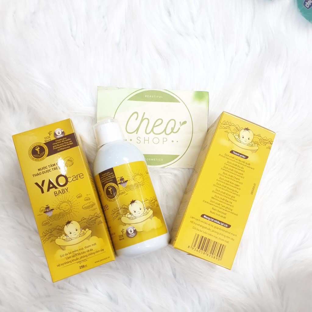 Nước tắm gội thảo dược Yaocare baby cho bé sơ sinh 0+ 250ml
