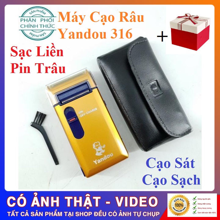 Máy Cạo Râu Sạc Điện YANDOU SC-W316U Gold Mạnh Mẽ Tiện Dụng Phong Cách FULLBOX