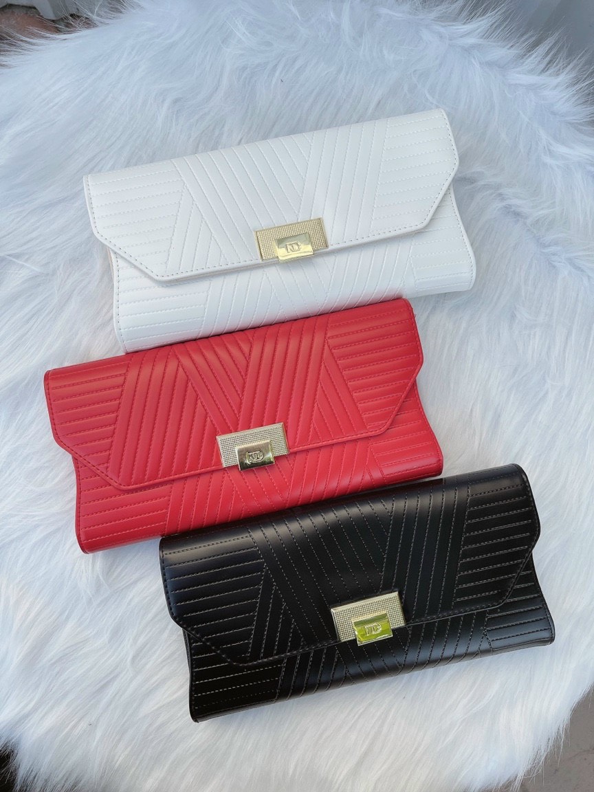 Cluth ví cầm tay đi tiệc size 24cm thời trang Rosabeli