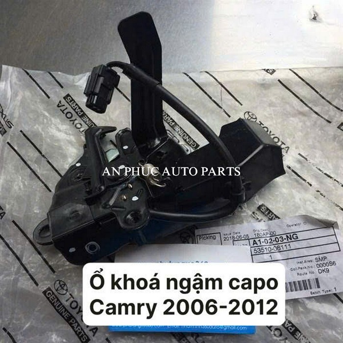 Ổ khóa ngậm capo Camry 2006, 2007, 2008, 2009, 2010, 2011, 2012 chính hãng TOYOTA 53510-06111