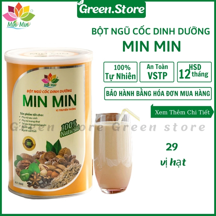 1 hộp Ngũ Cốc Dinh Dưỡng Min Min - Lợi Sữa, Dinh Dưỡng Cho Mẹ Bầu và Mọi Lứa Tuổi