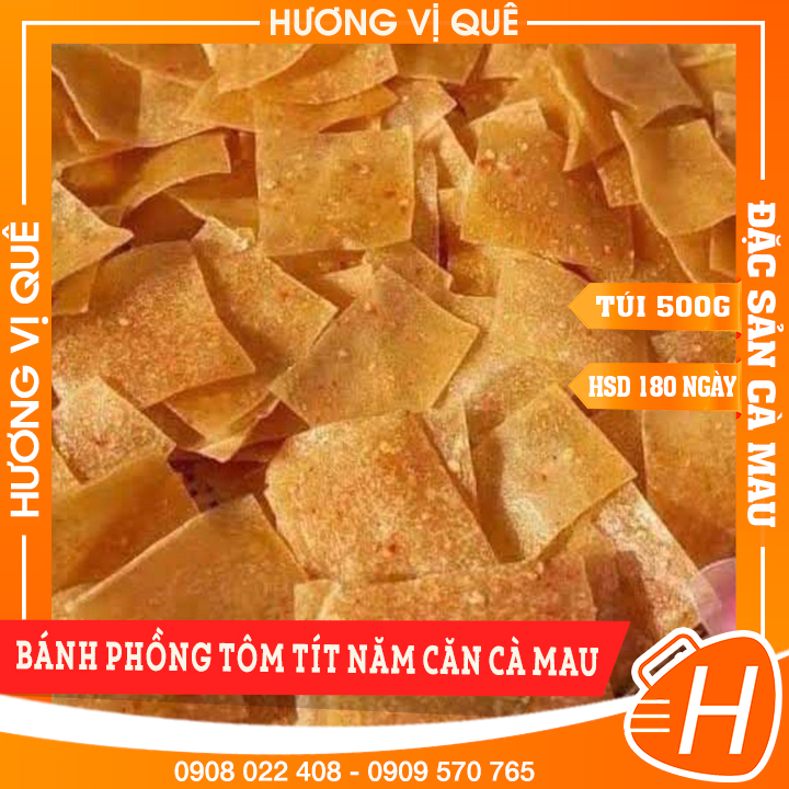 Bánh phồng tôm tít năm căn cà mau - hộp 500g - đặc sản cà mau