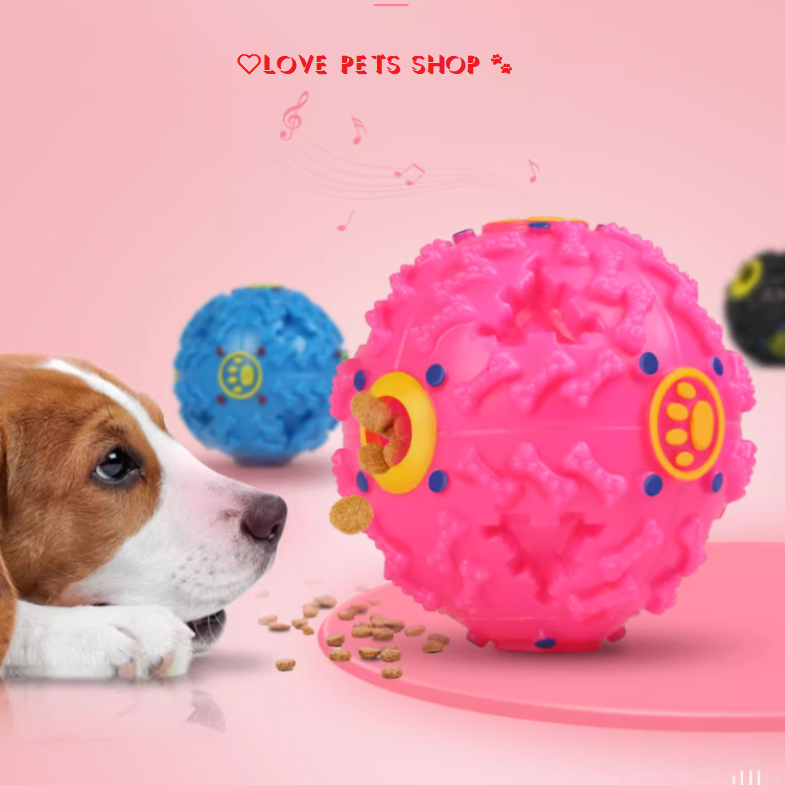 Bóng đồ chơi cho Chó rò rỉ thức ăn phát tiếng kêu (mẫu mới) - Love Pets Shop