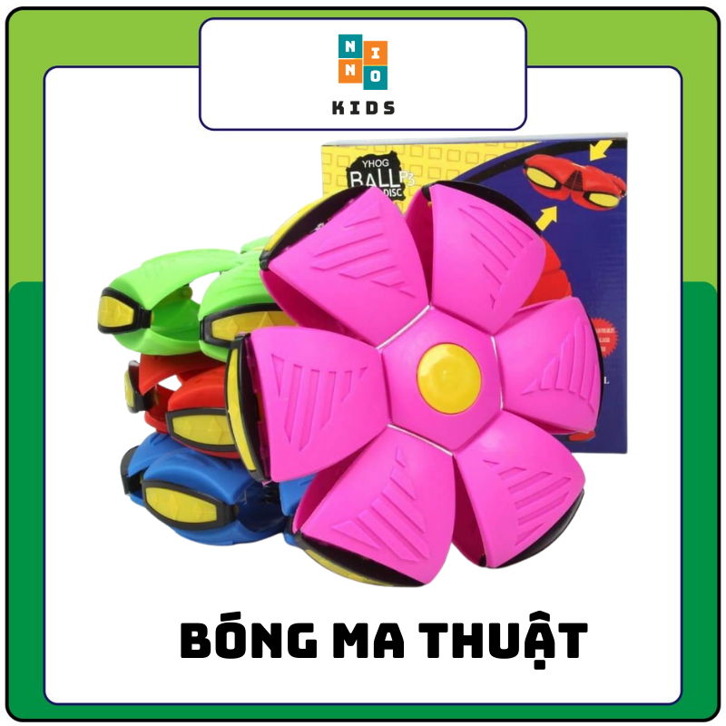 Đồ chơi bóng ma thuật UFO biến dạng thành đĩa bay có đèn led, đồ chơi bóng nảy cho bé trai gái thông minh