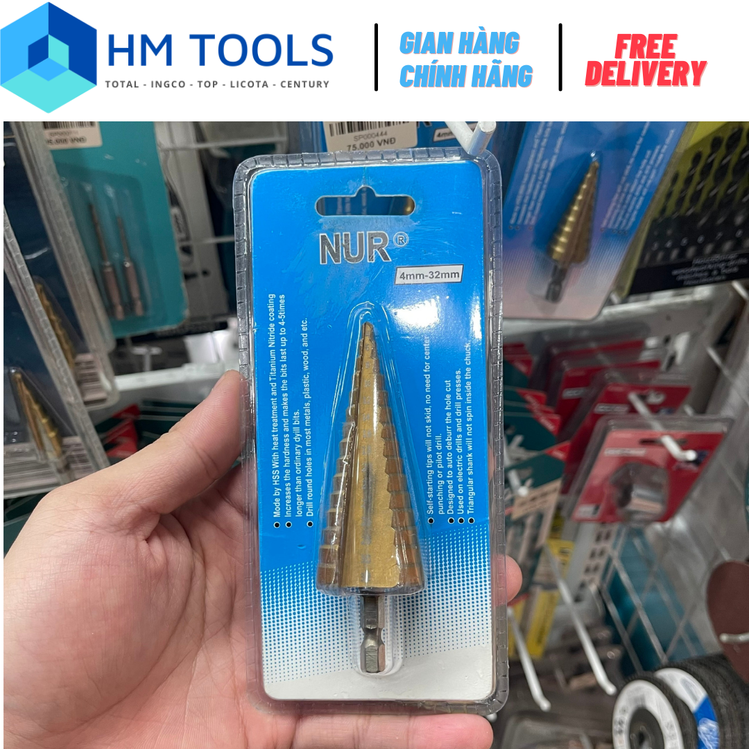 [2021] MŨI KHOAN THÁP NUR - 2 SIZE (4-20MM) (4-32MM) - THÉP GIÓ HSS CHỊU LỰC CỰC CAO - HÀNG CAO CẤP