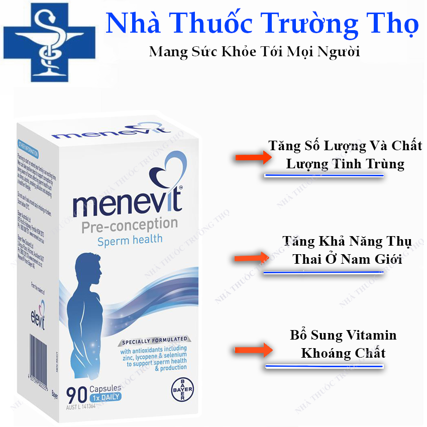 Viên uống Menevit cải thiện chất lượng tinh trùng, giảm vô sinh cho nam giới