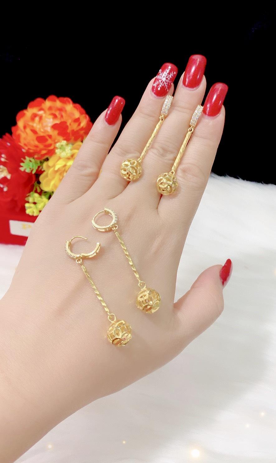 Bông tai nữ cao cấp bền màu E812