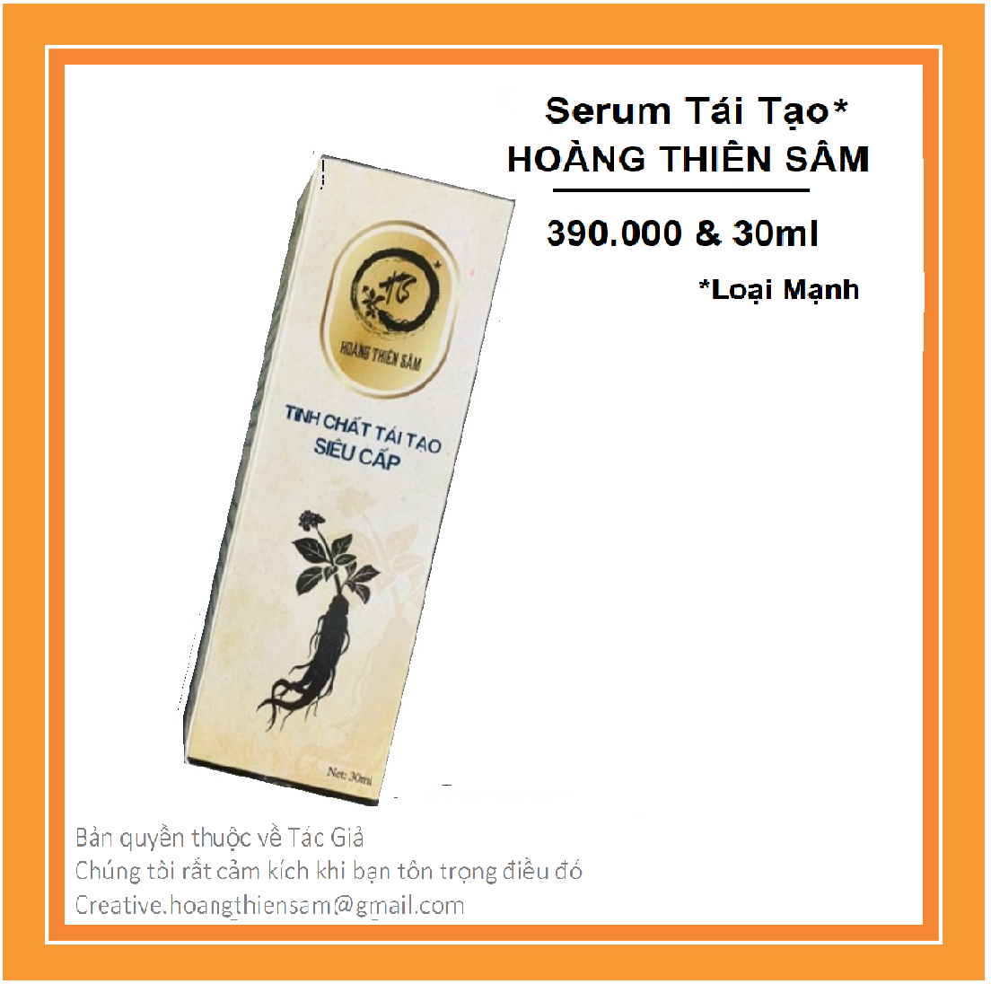 [HCM]Tái Tạo Da Hoàng Thiên Sâm Phiên Bản Dùng Cho Da Chai Lì