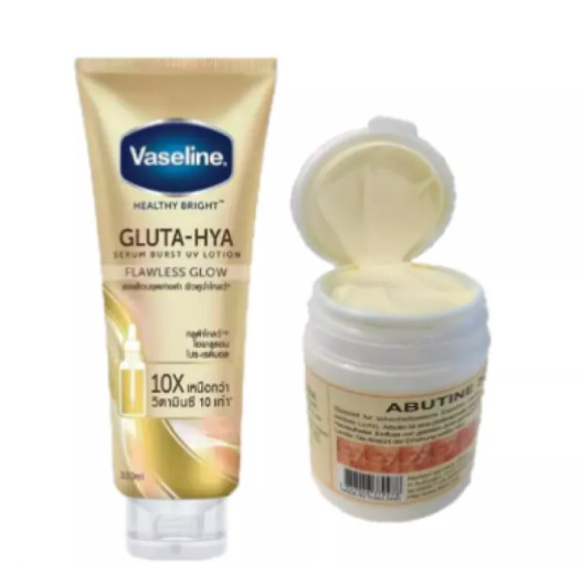 Vaseline gluta 10x dưỡng thể 330ml- kem kích abutine 3c3 150gr dưỡng trắng da body