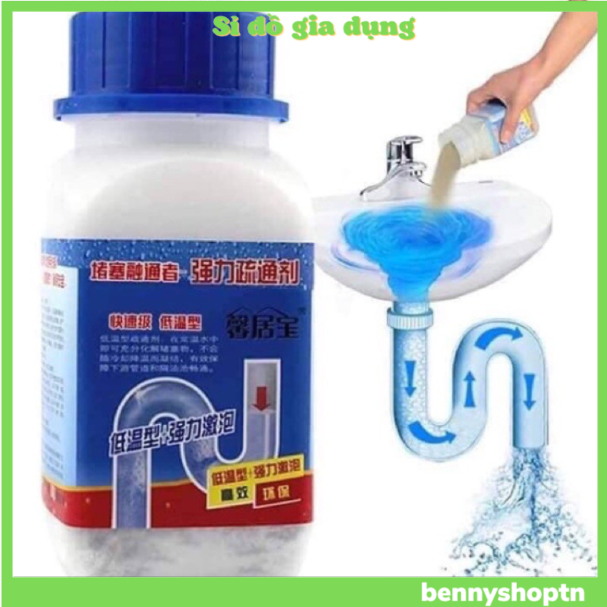 Chai bột thông tắc cống thần thánh nhanh chóng, hiệu quả, bột thông cống, cách thông cống rãnh, thông tắc bồn cầu, thông tắc bồn rửa bát, thông tắc bồn rửa mặt