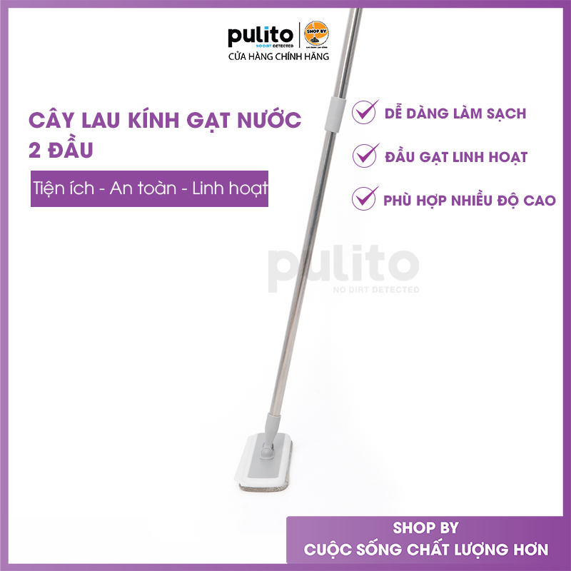 Cây lau kính gạt nước lau được cả khô và ướt PULITO Làm sạch mọi bề mặt, không gây xước LS-CLK-2Đ