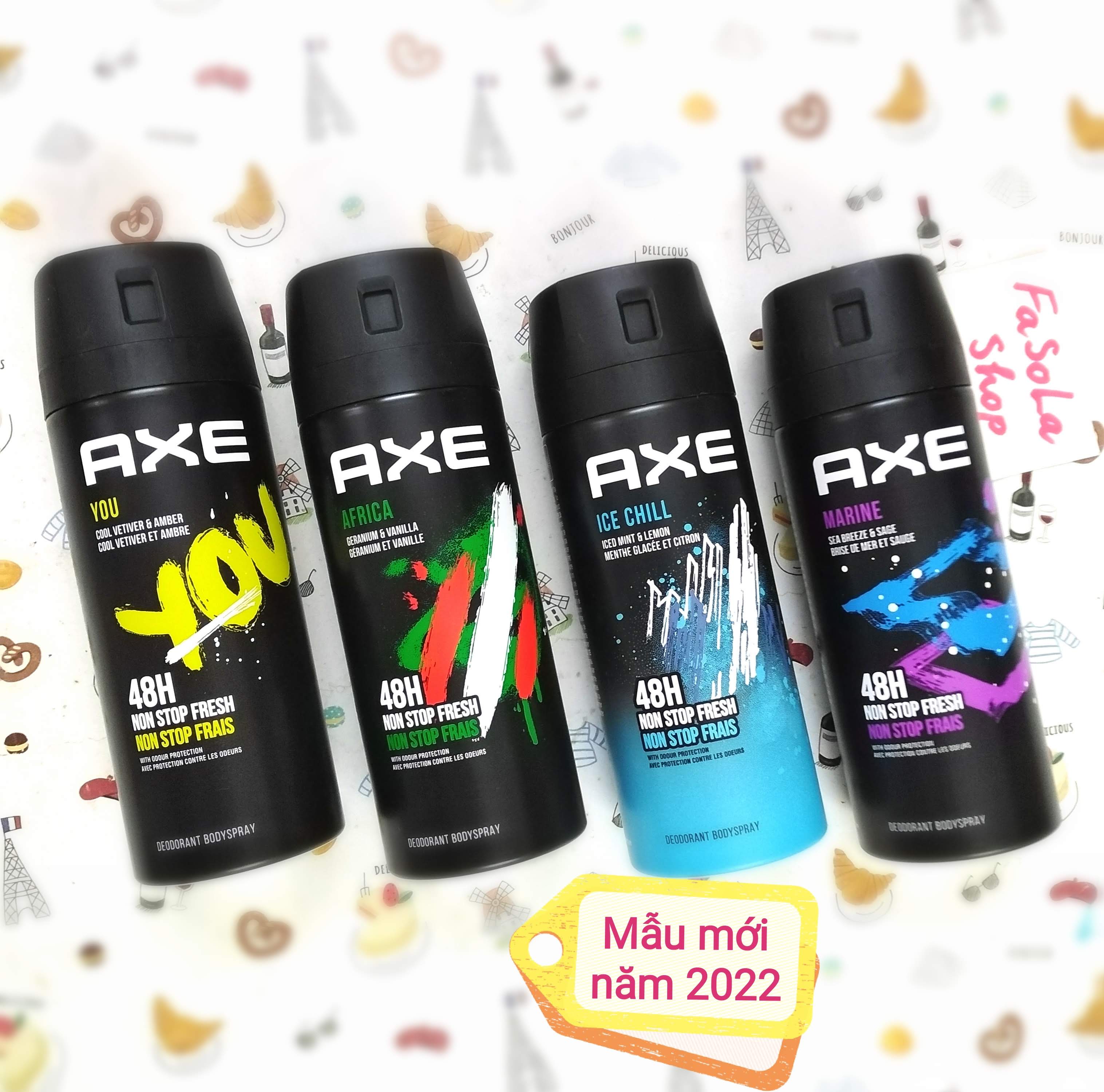 Xịt khử mùi toàn thân nam AXE 150ml hãng Unilever deo deodorant body spray nam tính thơm lâu mồ hôi