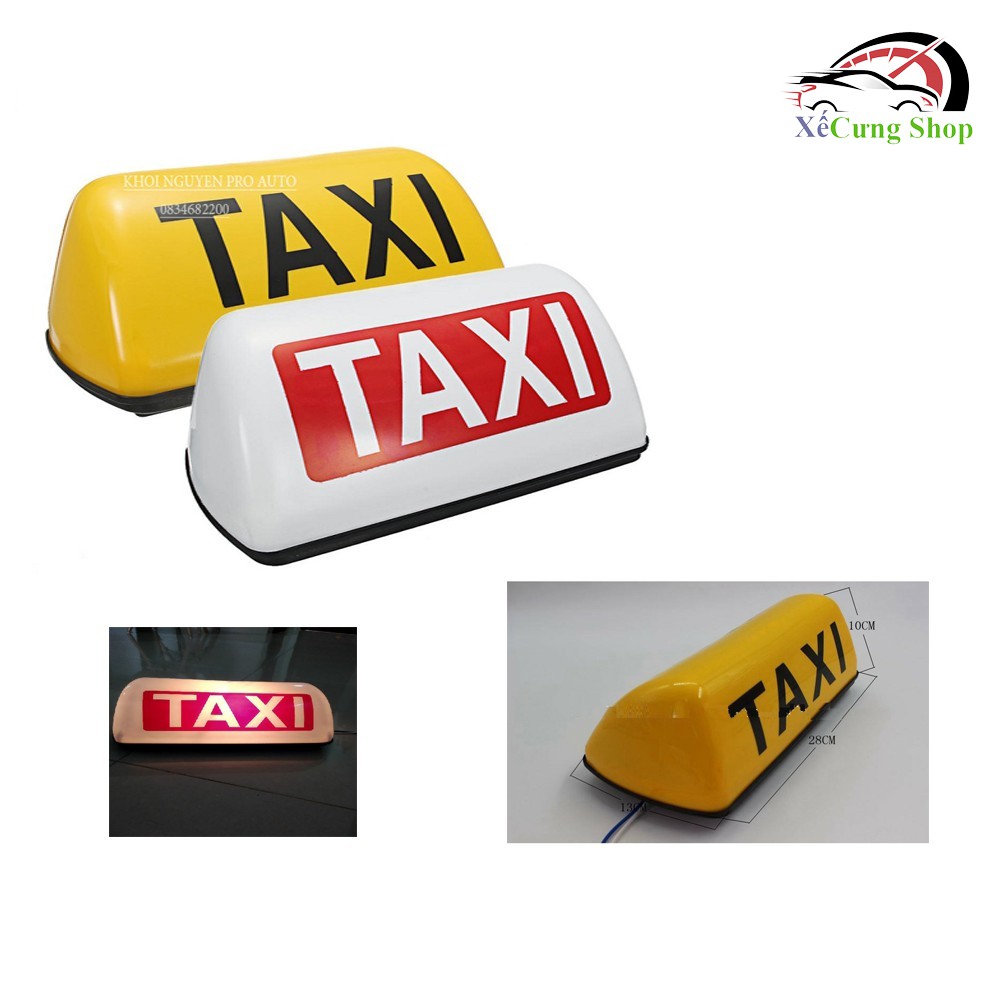 Mào taxi đế nam châm có đèn Bản To 35 Cm
