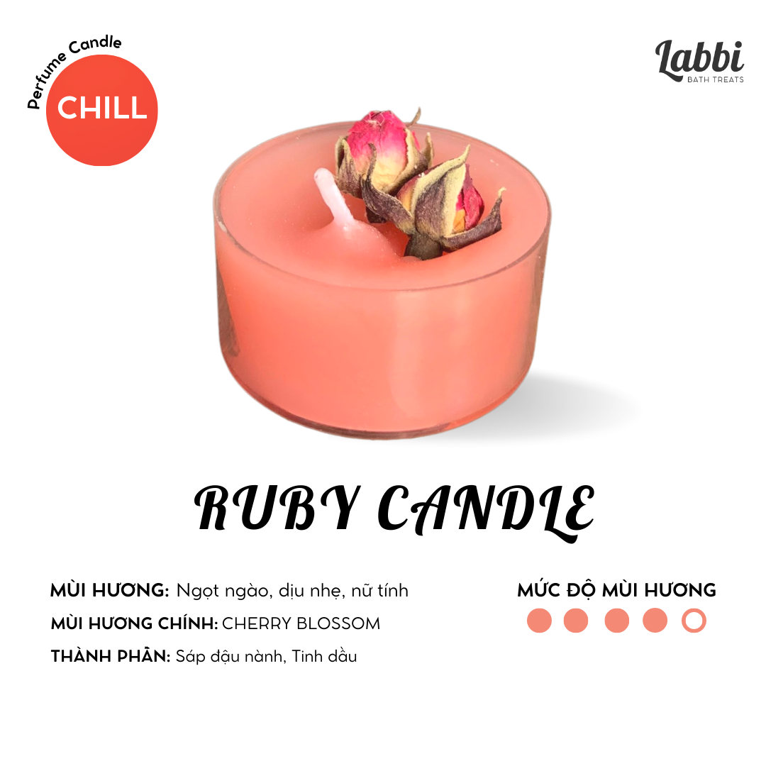 Ruby candle nến trang trí / candle