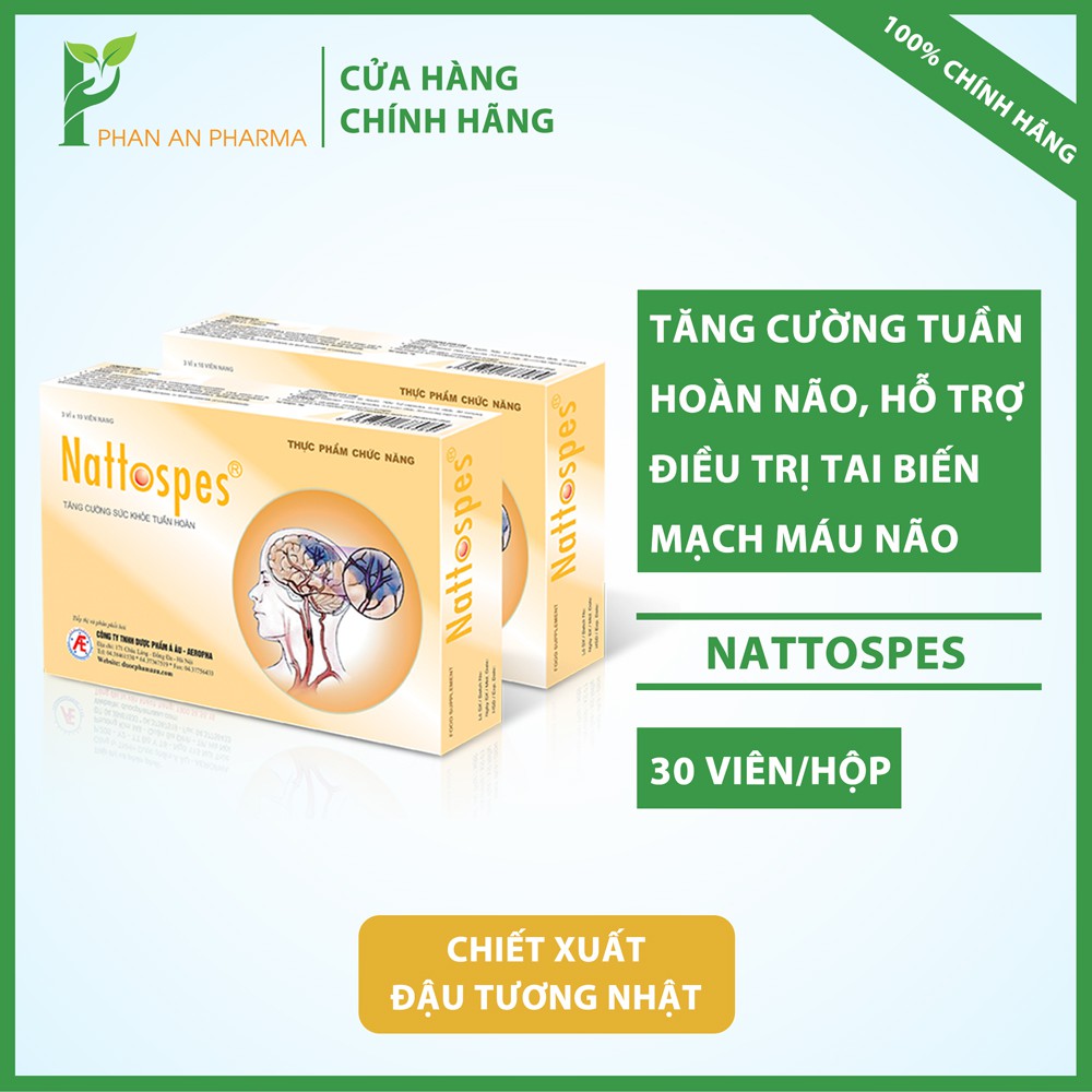 Nattospes tăng cường tuần hoàn não - hỗ trợ cải thiện tai biến mạch mãu não - CN70