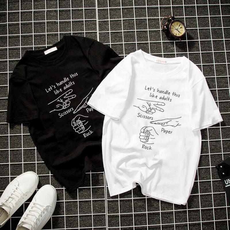 Áo thun nam nữ oẳn tù tì đẹp vải dày mịn 20T1381