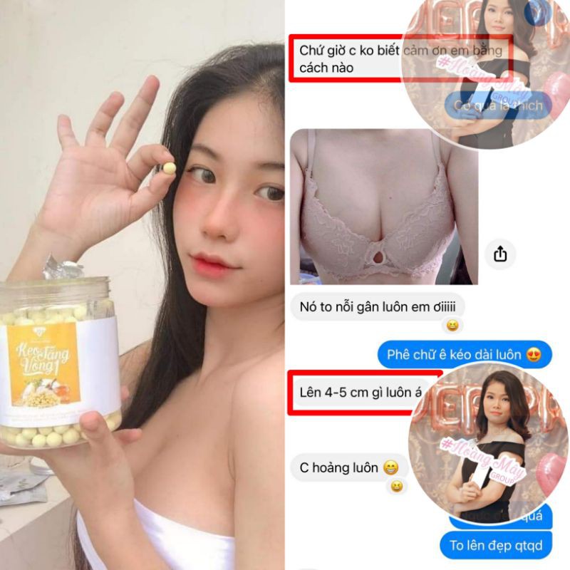 ❤️ Kẹo Mầm Tăng Vòng 1 Hoàng Mây _ An Toàn Hiệu Qủa _ Hộp 500gr❤️