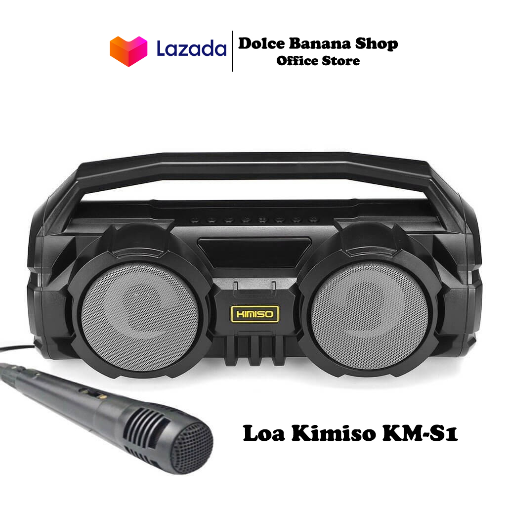 Loa Karaoke Bluetooth xách tay Kimiso KM-S1 và micro-Loa karaoke xách tay KIMISO KM-S1 cực chất có jack cắm ...