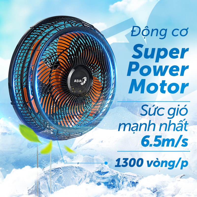 [HỎA TỐC 2H] Quạt treo Asia TURBO 6 cánh 90W - Hàng chính hãng - Bảo hành 24 tháng
