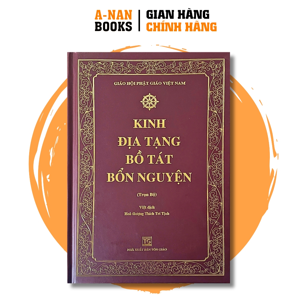 Sách - Kinh Địa Tạng Bồ Tát Bổn Nguyện Trọn Bộ Bìa Cứng B5 Chữ To Rõ Kèm Bao Chống Trầy - HT. Thích Trí Tịnh - Anan Book