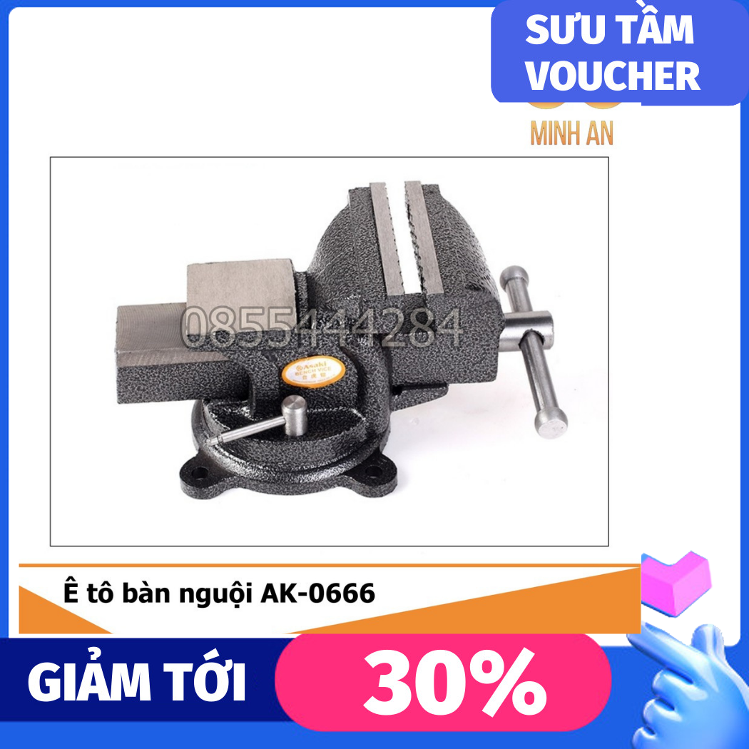 Ê tô bàn nguội xoay 360° asaki ak-0666 3'' - khả năng kẹp 10cm