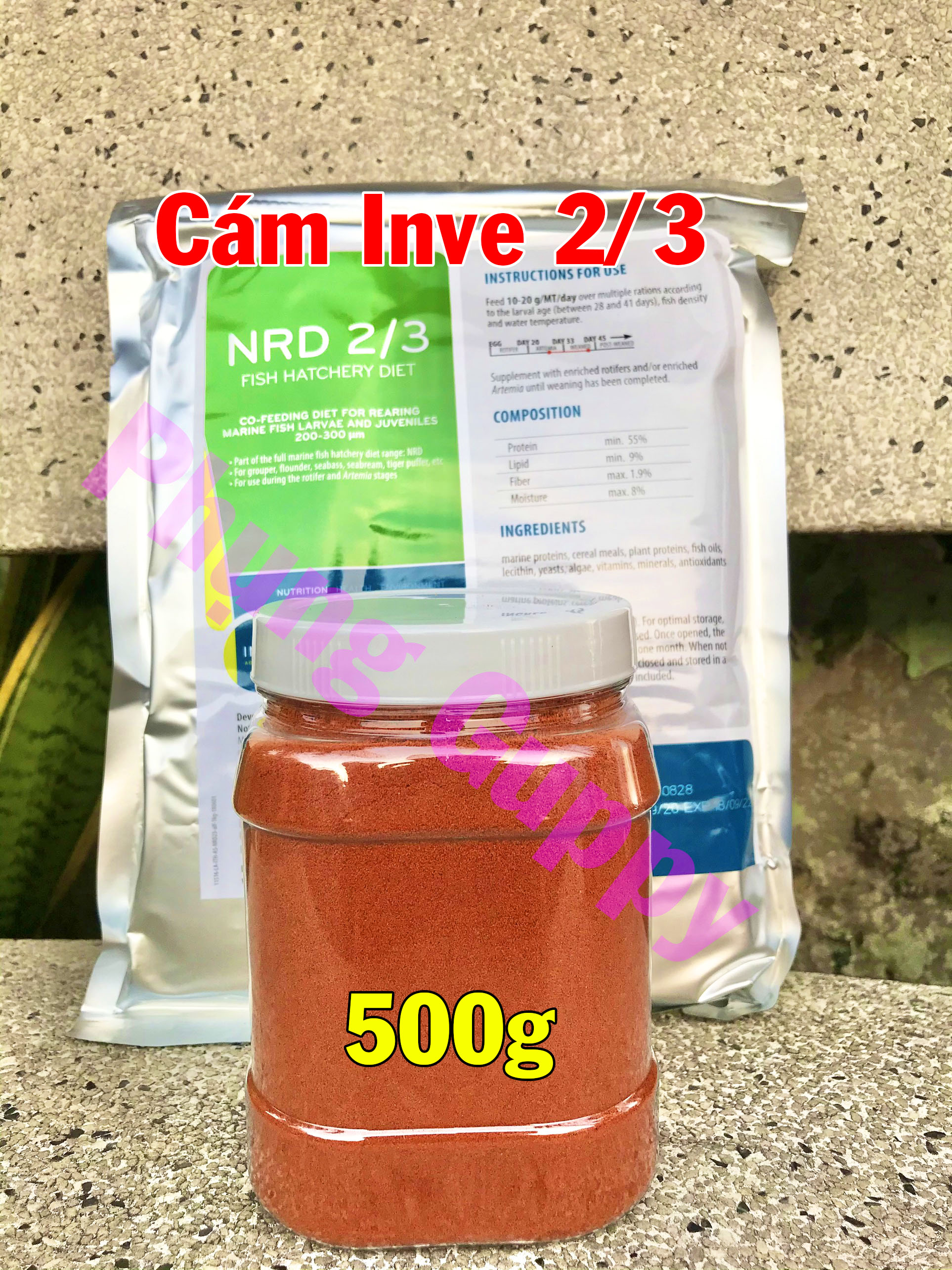 [HCM]Cám Thái Inve 2/3 Thức Ăn Cho Cá 7 Màu 500g