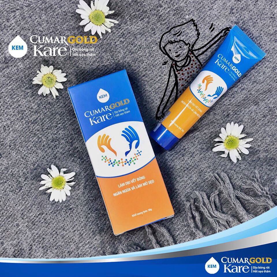 Kem bôi giúp làm dịu bỏng rát, ngăn ngừa sẹo cumargold kare 30g - icare