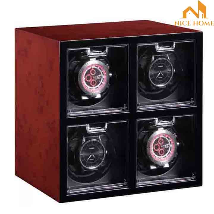 [BIG SALE] Hộp đựng đồng hồ cơ xoay lên cót tự động