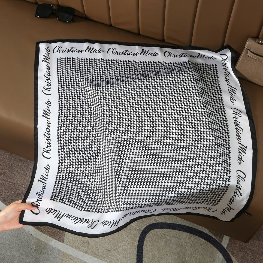 [70x70cm] Khăn lụa Bandana vuông choàng cổ trùm đầu đi biển buộc tóc - 7