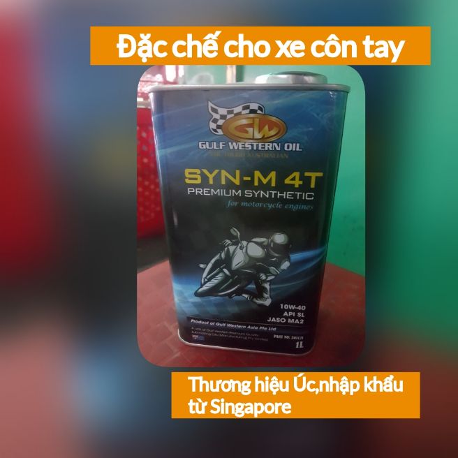nhớt thơm nhập khẩu Gulf Western côn tay,xe số cao cấp.Tăng tốc êm,mùi thơm dễ chịu.