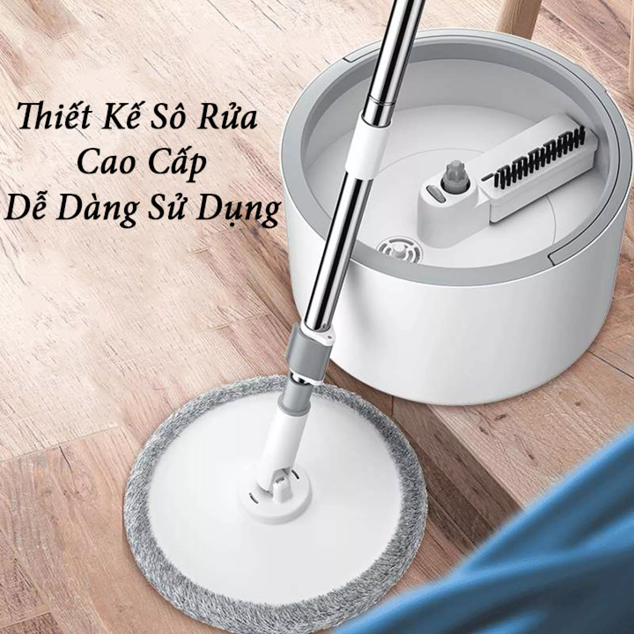 Mua Bộ Lau Nhà Bền Đẹp Giá Tốt, Dễ Sử Dụng, Bộ Cây Lau Nhà Xoay Tay Thông Minh HIKARI HR-365F Công Nghệ Nhật Bản Với Cán Thép Chống Gỉ Và Chế Độ Vắt Tự Động Tiện Lợi Lau, Tiết Kiệm Nước Nhưng Hiệu Quả Lại Rất Cao.