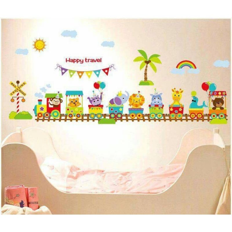Decal dán tường đoàn tàu cho bé