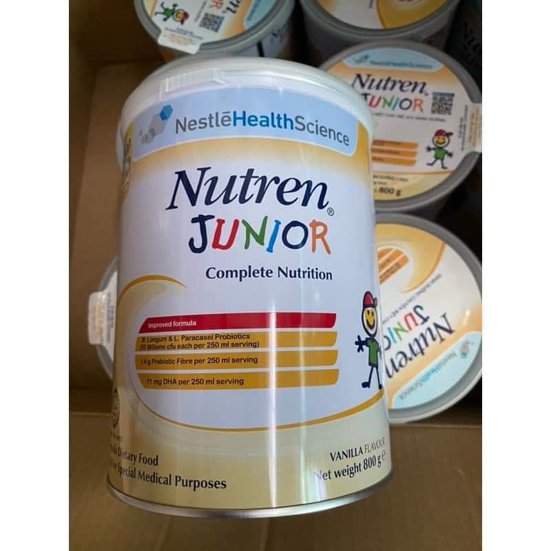 Sữa bột Nutren Junior 850g Thụy Sĩ dành cho trẻ suy dinh dưỡng, thấp còi, nhẹ cân