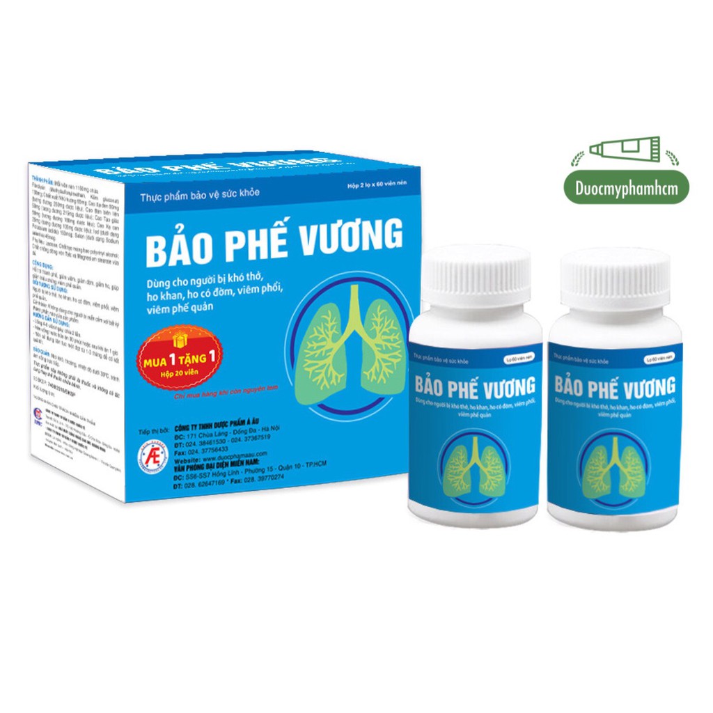 Bảo phế vương - dùng cho người bị khó thở, ho khan, ho có đờm, viêm phổi