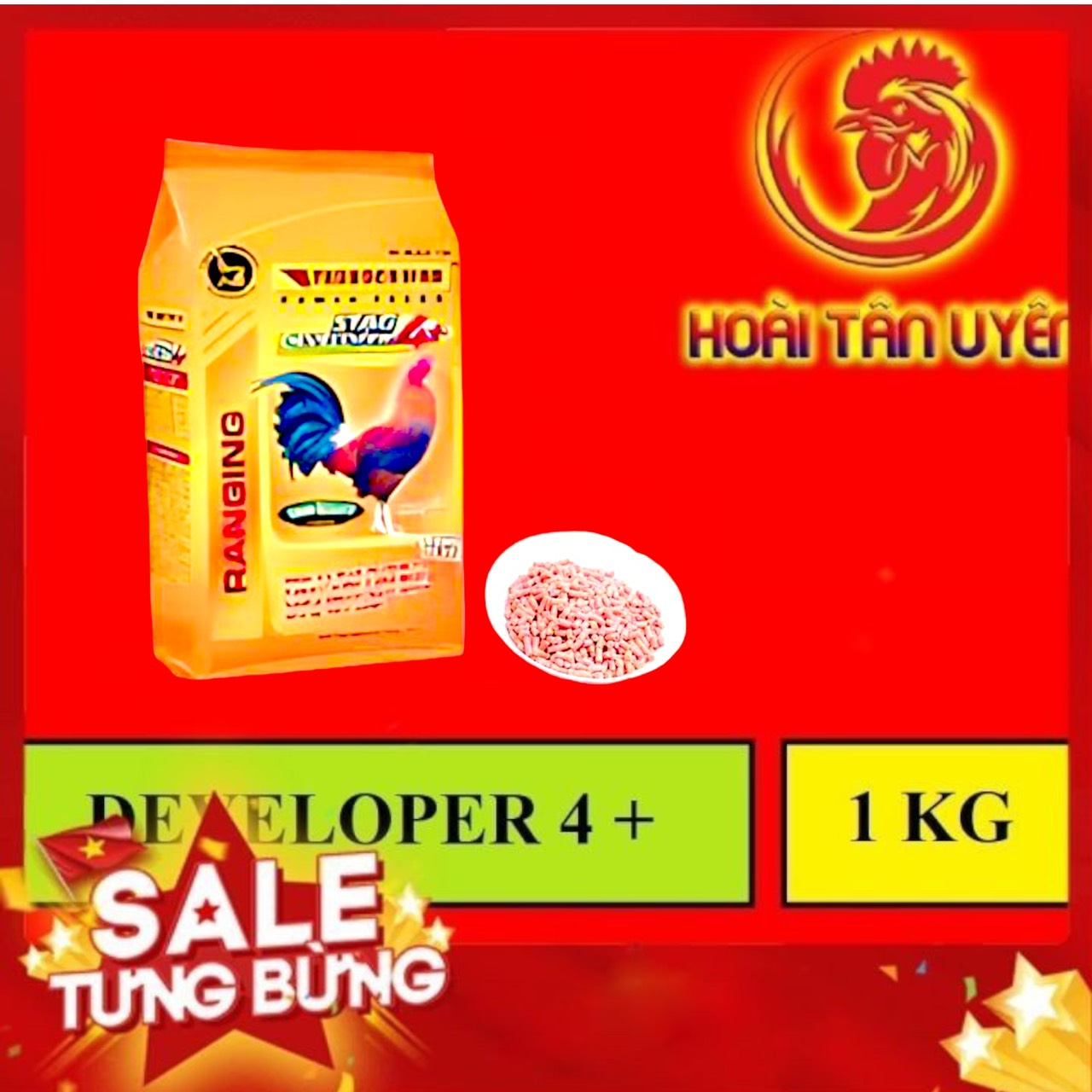 Thức Ăn dành cho gà đá tơ trên 4 tháng STAG DEVELOPER 4 + bịch 1 kg