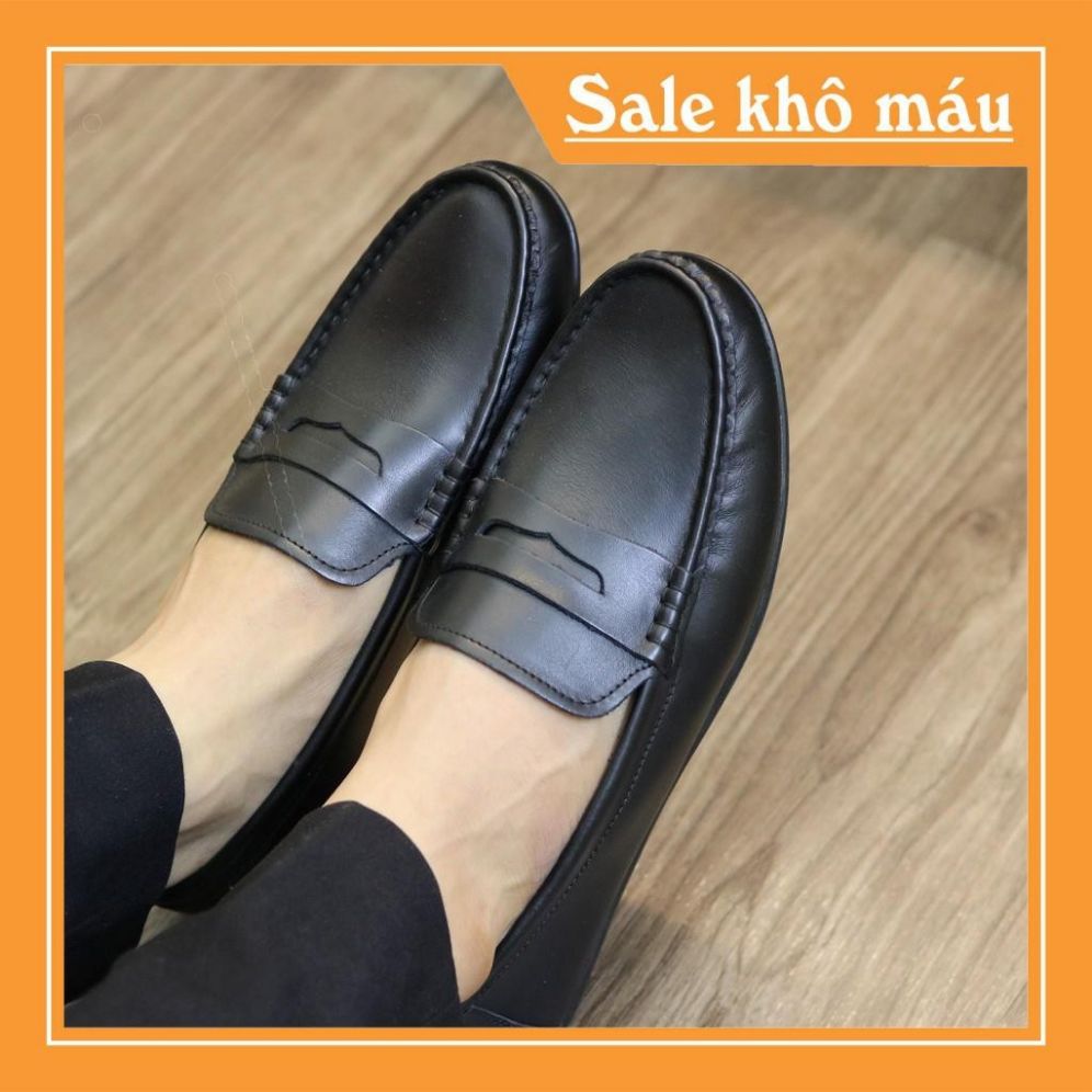 Giày lười nam size 44/45/46/47/48 chất da bò thật loại giày xưởng tự đóng