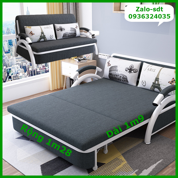 GIƯỜNG SOFA GẤP GỌN THÀNH GHẾ CAO CẤP ĐA NĂNG TIỆN DỤNG, sofa giường thông minh KT 1m3x1m9 hoặc 1m6x1m9
