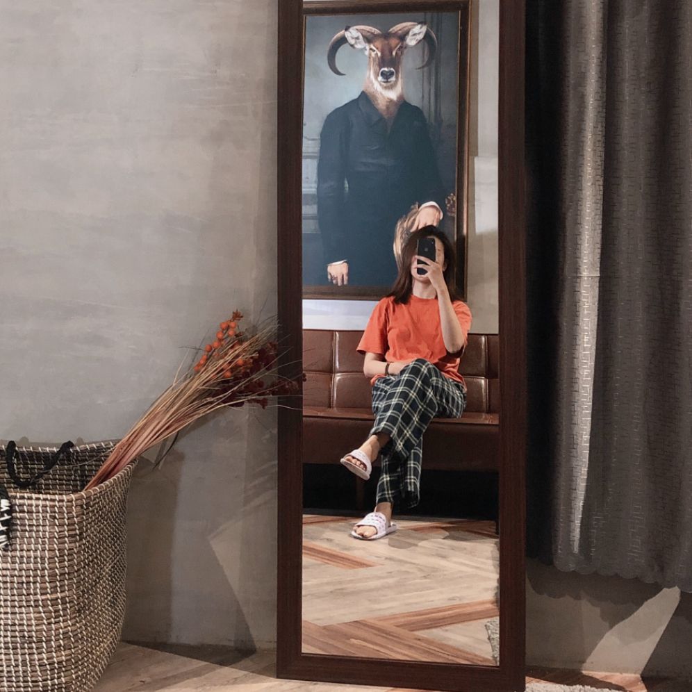 Gương đứng 1m8 khung gỗ