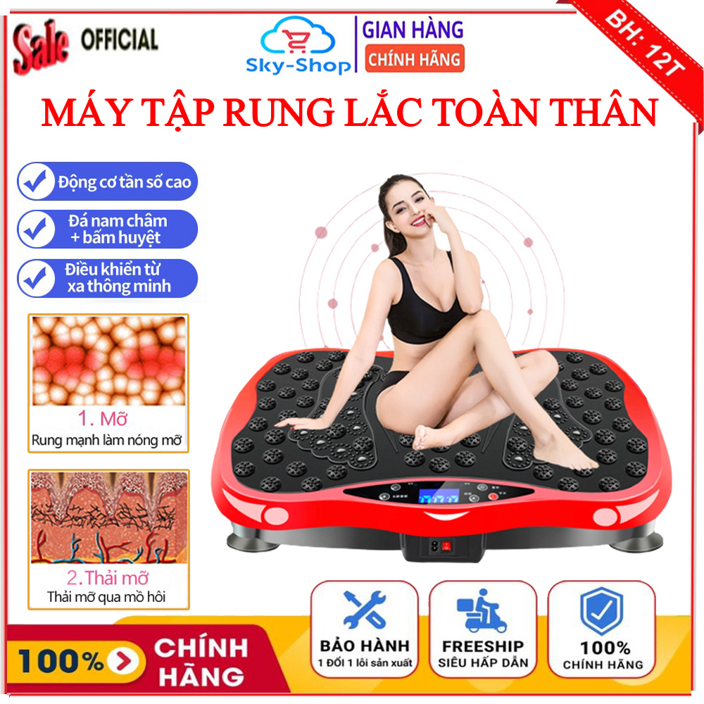 Máy Rung Lắc Toàn Thân 120 Cấp Độ Rung Giúp Hỗ Trợ Giảm Béo Hiệu Quả, Máy Tập Thể Dục Tại Nhà, Máy Massage Toàn Thân Kết Nối Nghe Nhạc MP3, Thiết Bị Giảm Cân Hiệu Quả